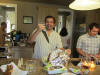 Michael attacking the turkey